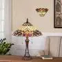 Tiffany Style Table Lamp, Capulina Handcrafted 16.5'' Tiffany Table Lamp, Stained Glass Lamp Accentuate Any Home or Business, Office, Desk, Entry, Living Room with a Classic Feel - Gothic Glass Styles