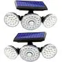 Solar Lights Outdoor Wireless Solar Motion Sensor Lights 3 Adjustable Heads 360° Wide Angle Illumination IP65 Waterproof Induction Security LED Flood Light for Yard Garage Entryway Front Door, 2 Pack Solar Lights Outdoor Wireless Solar Motion Sensor Lights 3 Adjustable Heads 360° Wide Angle Illumination IP65 Waterproof Induction Security LED Flood Light for Yard Garage Entryway Front Door, 2 Pack