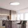 LVL Flush Mount 12 Inch Ceiling Light Fixture (Matte White), 5000K Daylight 24W LED Modern Surface Mount Ceiling Lamp Indoor for Bedroom Living Room Hallway Kitchen Office Easy Install