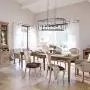 OYIPRO Kitchen Island Lighting, 6 Lights Farmhouse Chandelier Industrial Island Pendant Hanging Modern Light Fixture for Dining Room Kitchen Island Ba