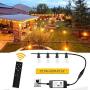 SUNTHIN 360W Outdoor Dimmer for String Lights, Wireless RF Smart Plug-in Dimmer Switch, Multifunctional Dimmer for Dimmable LED String Lights and Incandescent String Lights