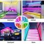 65.6ft LED Strip Lights, LED Lights Strip Music Sync, App Control with Remote, 600LEDs RGB LED Lights for Bedroom, DIY Color Options LED Tape Lights for Bedroom Ceiling Under The Cabinet (65.6FT)