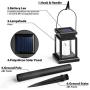 Solpex Solar Hanging Lantern Outdoor, 8 Pack Solar Pathway Lights Candle Effect Light with Stake for Garden, Patio, Lawn, Deck, Umbrella, Tent, Tree, Yard, Driveway-Warm White