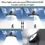 Upgraded Double Head Solar Pendant Light Motion Sensor JACKYLED IP65 Waterproof Outdoor LED Shed Light with Dimmable Remote Control 16.4Ft Cord for Patio Barn Chicken Coop Gazebo Garage, Cool White