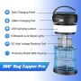 [3 in 1] Bug Zapper & Insect Fly Pest Attractant Trap & LED Camping Lantern, IP44 Waterproof, USB/Solar-Rechargeable, 9-H Battery Life, Insect Fly Traps, Mosquito Zappers, Mosquito Killer for Outdoor