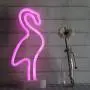 Flamingo Neon Light Wall Decor Neon Signs for Bedroom Girls Birthday Party Christmas Valentines Gift with Table Stand USB Plug and Battery Operated (NEFLM)