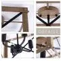 VILUXY Retro Industrial Rectangle Metal Flush Mount Ceiling Light Fixture with Painted Wood Look Finish Shade for Hallway, Entryway, Passway, Dining Room, Bedroom, Balcony Living Room 4-Light