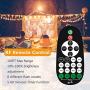 Outdoor Dimmer Switch for String Lights, 1000W Max Power IP68 Waterproof Wireless RF Remote Control Timer Switch, 3 Prong Outlet Plug-in Dimmer for Dimmable LED String Lights Patio Lights