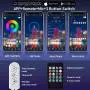 Led Strip Lights,60ft Led Light Strip Music Sync Color Changing RGB Led Strip Built-in Mic,Bluetooth App Control LED Tape Lights with Remote,5050 RGB Rope Light Strips (APP+Remote+Mic+3 Button)