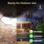 Solar Lights Outdoor Super Bright 194 LED, Solar Wireless Motion Sensor Lights Outdoor, IP65 Waterproof Wall Light, Easy Install Security Lights, for Front Door Garden Patio Pathway Yard(2 Pack)