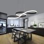 LED Pendant Light Dimmable Modern Chandelier Ceiling Fixture Adjustable Pendant Lighting Living Dining Room Ceiling Hanging Lights Kitchen Island Ceiling Fixture Hanging lamp 40W I 75cm (Black)