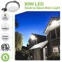 LED Barn Light 80W, 10400lm Dusk to Dawn Area Light with Photocell, IP65 Waterproof 5000K Daylight Outdoor Security Floodlight for Yard, Garden, Garage, Bronze, ETL Listed