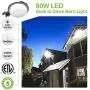 LED Barn Light 80W, 10400lm Dusk to Dawn Area Light with Photocell, IP65 Waterproof 5000K Daylight Outdoor Security Floodlight for Yard, Garden, Garage, Bronze, ETL Listed
