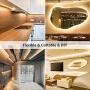 LE LED Strip Light, 32.8ft Dimmable Vanity Lights, 3000K Super Bright LED Tape Lights, 600 LEDs SMD 2835, Strong 3M Adhesive, Suitable for Home, Kitchen, Under Cabinet, Bedroom, Warm White
