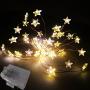 ADAINA Outdoor Battery Operated String Lights,8 Model Remote Dimmer Timer Waterproof 40 LEDs,14Ft Rope Twinkling Lights for Bedroom,Wedding,Party,Christmas Day Home Decoration by (1 Set/Warm White)