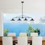 Globe Electric 65382 Nate 4-Light Pendant, Oil Rubbed Bronze, Clear Glass Shades