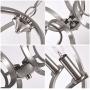 Sunlighting Modern Chandelier, Vanity Pendant Hanging Light for Bedroom, Kitchen, Foyer, Dining & Living Room and Entryway, Satin Nickel Finish