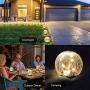 Solar Garden Ball Lights, Crack Glass Ball Solar Globe Lights, Solar Ground Light Outdoor Decorative, 35 LED Solar Pathway Lights Outdoor Garden Decor, Warm White LED Lights Ball, Waterproof, 1 Globe