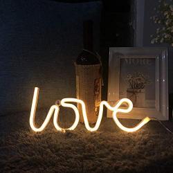 Love Neon Sign, LED Neon Light Sign for Wall Decor, Love Neon Sign Warm White Children Kids Gifts Neon Lights for Bedroom Sign Girls Room Decoration Accessory,Warm White Christmas Decor Light