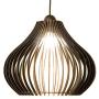 Black Wooden Ceiling Pendant Light. Modern & Contemporary Hanging light fixture with Adjustable Cord for Kitchen, Dining or Living Room, Bedrooms or Office Space Max 60 Watt (NEW VERSION)