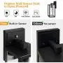 CINOTON Outdoor Wall Sconce Dusk to Dawn Photocell, IP65 Waterproof Outdoor Light Fixtures Wall Mount, Porch Light Fixtures with Clear Glass Shade, E26 Socket Exterior Wall Lamp for Garage, Doorway