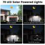 Solar Lights Outdoor Wireless Solar Motion Sensor Lights 3 Adjustable Heads 360° Wide Angle Illumination IP65 Waterproof Induction Security LED Flood Light for Yard Garage Entryway Front Door, 2 Pack