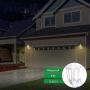 FUDESY Outdoor LED Wall Lantern,Plastic Exterior Wall Light with 8W Edison Filament Bulb,White Porch Light for Garage,Patio,Yard,FDS2542EW