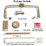 LALUZ Champagne Gold 8-Light High End Modern Chandelier for Dining, Bedroom, Living Room and Kitchen,26.4'' W x 35.4'' H, A03225