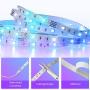 QJB Bluetooth Led Strip Lights - RGB 5050 Led Music Sync Color Changing Lights, App Controlled - for TV, Bedroom Decoration(19.68ft/6M)