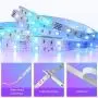 QJB Bluetooth Led Strip Lights - RGB 5050 Led Music Sync Color Changing Lights, App Controlled - for TV, Bedroom Decoration(19.68ft/6M)