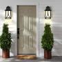 PARTPHONER Outdoor Indoor Light Fixtures Wall Mount, Exterior Wall Sconce Lantern, Waterproof Porch Light Fixtures, Outside Wall Lamp with Seeded Glass for Front Door, Garage, Doorway (Bulb Included)