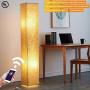 Cantonape Alexa and WiFi Controlled Floor Lamp, Soft Light Minimalist Floor Lamp Brown Fabric Shade with 2 RGB Color LED Smart Bulbs