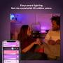 Philips Hue Go White and Color Portable Dimmable LED (Bluetooth & Zigbee) Smart Light Table Lamp, White