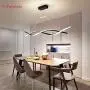 Ziplighting Modern LED Pendant Lighting for Dining Room & Kitchen Island Stepless Dimmable Pendant Light with Remote Dimming Chandelier Contemporary Adjustable Ceiling Fixture Wave Ceiling Light f