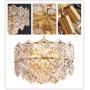 Sweety House New Snowflake Customized 9-lamp Chandelier, Simple postmodern Crystal lamp, Creative net red Dining Room Lighting Chandelier (Gold)