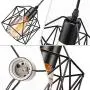 Industrial Pendant Lighting Licperron E26 Base Edison Metal Caged Vintage Hanging Pendant 3-Lights Rustic Pendant Light Fixture for Kitchen Dining Room Bar Hotel Industrial Pendant Lighting Licperron E26 Base Edison Metal Caged Vintage Hanging Pendant 3-Lights Rustic Pendant Light Fixture for Kitchen Dining Room Bar Hotel