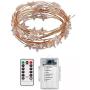 ADAINA Outdoor Battery Operated String Lights,8 Model Remote Dimmer Timer Waterproof 40 LEDs,14Ft Rope Twinkling Lights for Bedroom,Wedding,Party,Christmas Day Home Decoration by (1 Set/Warm White)