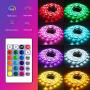 Onforu 49.2ft LED Strip Lights for Bedroom, 15m RGB LED Light Strip with Remote, Color Changing Rope Lights with 5050 LEDs, 24V Colored Room Lights, Adhesive Tape Light for TV, Ceiling, Cupboard, Bar