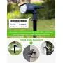LITOM 12 LEDs Solar Landscape Spotlights, IP67 Waterproof Solar Powered Wall Lights 2-in-1 Wireless Outdoor Solar Landscaping Lights for Yard Garden Driveway Porch Walkway Pool Patio 2 Pack Cold White