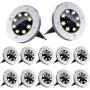 Solar Ground Lights - 8 Led Solar Garden Lights Outdoor Waterproof Sidewalk Disk Lights Solar Powered Landscape Lighting for Lawn Patio Pathway Yard Deck Walkway Flood Lights (12 Packs Warm White) Solar Ground Lights - 8 Led Solar Garden Lights Outdoor Waterproof Sidewalk Disk Lights Solar Powered Landscape Lighting for Lawn Patio Pathway Yard Deck Walkway Flood Lights (12 Packs Warm White)