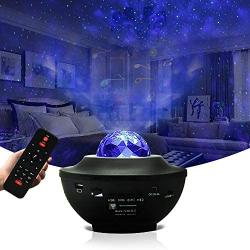 Galaxy Projector Light Ocean Wave Projector,3 in 1 Starry Night Light Projector Bedroom w/LED Nebula Cloud and Bluetooth Music Speaker As Gifts Decor Birthday Party Wedding Bedroom Living