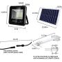 YQL 100W Outdoor LED Solar Street Security Flood Light IP67 Waterproof White 6500K 208 LEDs Auto On/Off Dusk to Dawn Timer with Remote and Bracket for Exterior Roads Yard Garden Pathway Landscape