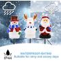 Christmas Decorations Pathway Light Outdoor, Waterproof Landscape Path Lights Decor 3 in 1 Snowman Santa Reindeer Outdoor Stake Decoration for Patio, Yard, Garden, Lawn Decoration