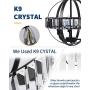 Galtalap Crystal Chandelier 14.6'' 3-Light Flush Mount Ceiling Light ETL Listed Adjustable Rods Pendant Lighting with Modern K9 Crystal for Dining Room, Bathroom, Bedroom, Living Room