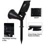 T-Sun Solar Spotlights, 4 LED Solar Powered Waterproof Outdoor Garden Landscape Lights, Auto-on/Auto-Off by Day, 180 Angle Adjustable for Tree, Patio, Yard, Garden, Driveway,Pool Area(Pink-1Pack)