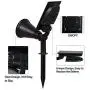 T-Sun Solar Spotlights, 4 LED Solar Powered Waterproof Outdoor Garden Landscape Lights, Auto-on/Auto-Off by Day, 180 Angle Adjustable for Tree, Patio, Yard, Garden, Driveway,Pool Area(Pink-1Pack)