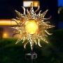DOOGAXOO Sun Solar Lights Garden Outdoor,Waterproof Metal Decorative Stakes for Walkway,Yard,Lawn,Patio