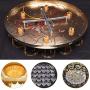 Gdrasuya10 K9 Crystal Ceiling Lamp, Modern Crystal Chandelier Lighting Flush Mount LED Ceiling Light Fixture Lamp for Dining Room Bathroom Bedroom Livingroom, with Remote Control
