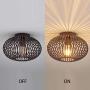 YLONG-ZS Industrial Ceiling Light Fixture Semi-Flush Mount for Dining Room, Bedroom, Cafe, Bar, Corridor, Hallway, Entryway, Passway,Bronze Finish