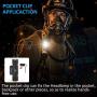 morpilot Headlamp, 1200 Lumens USB Rechargeable Head Lamps, IPX 65 Waterproof Headlight with Adjustable Headband, 5 Modes Led Headlamp Flashlight for Outdoor Camping Hiking Hard Hat Light, Set of 2